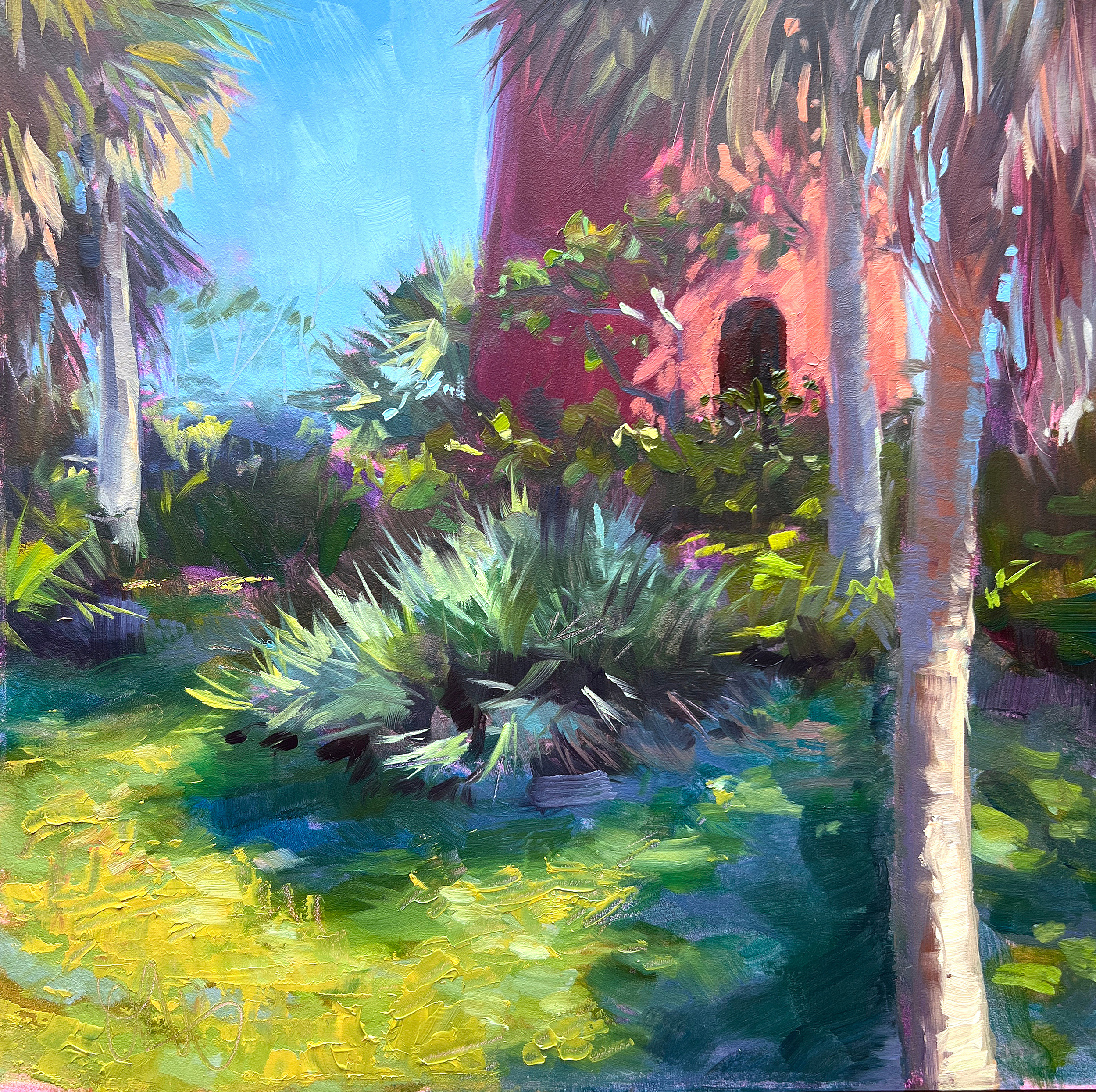 Lighthouse Grounds, 2025
10 x 10 in. Oil on Panel
Painted en Plein Air - Jupiter, FL